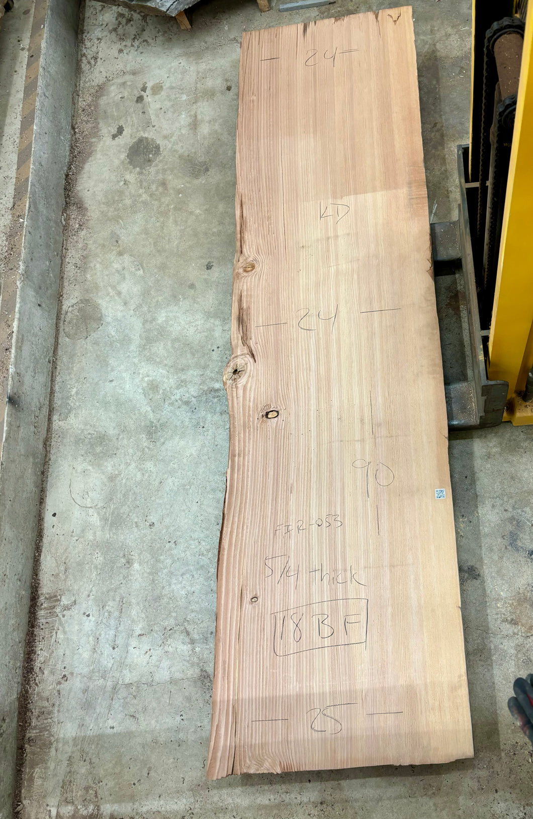 Old growth douglas fir slab FIR-053 salvaged from Exploratorium