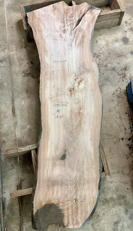 Live edge oak slab OAK-100