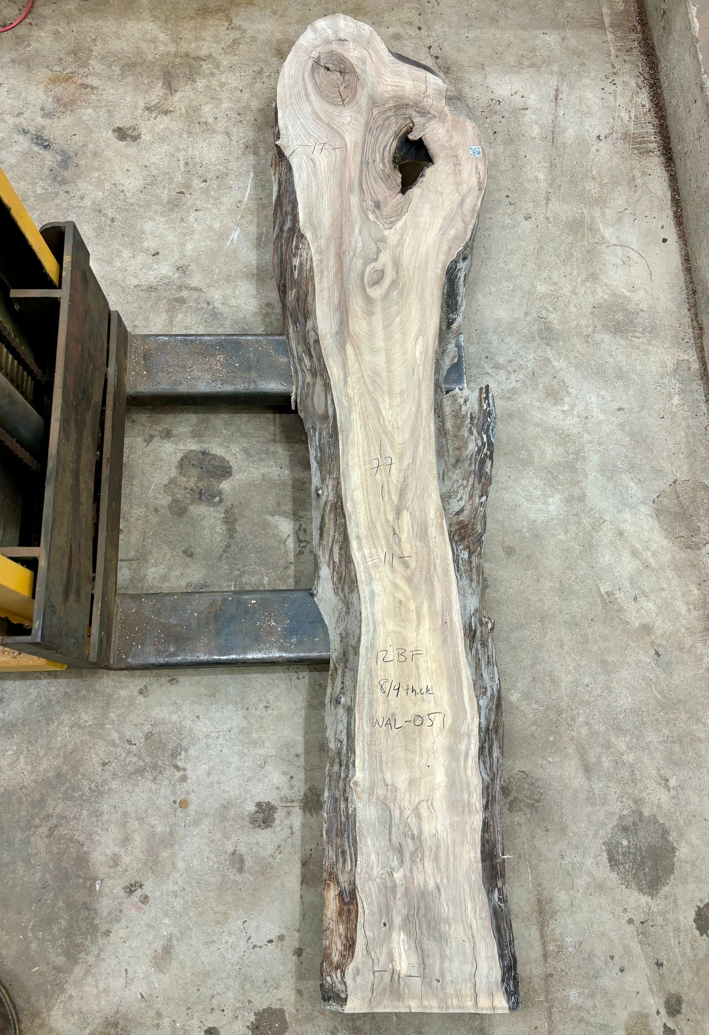 Live edge English walnut slab WAL-051