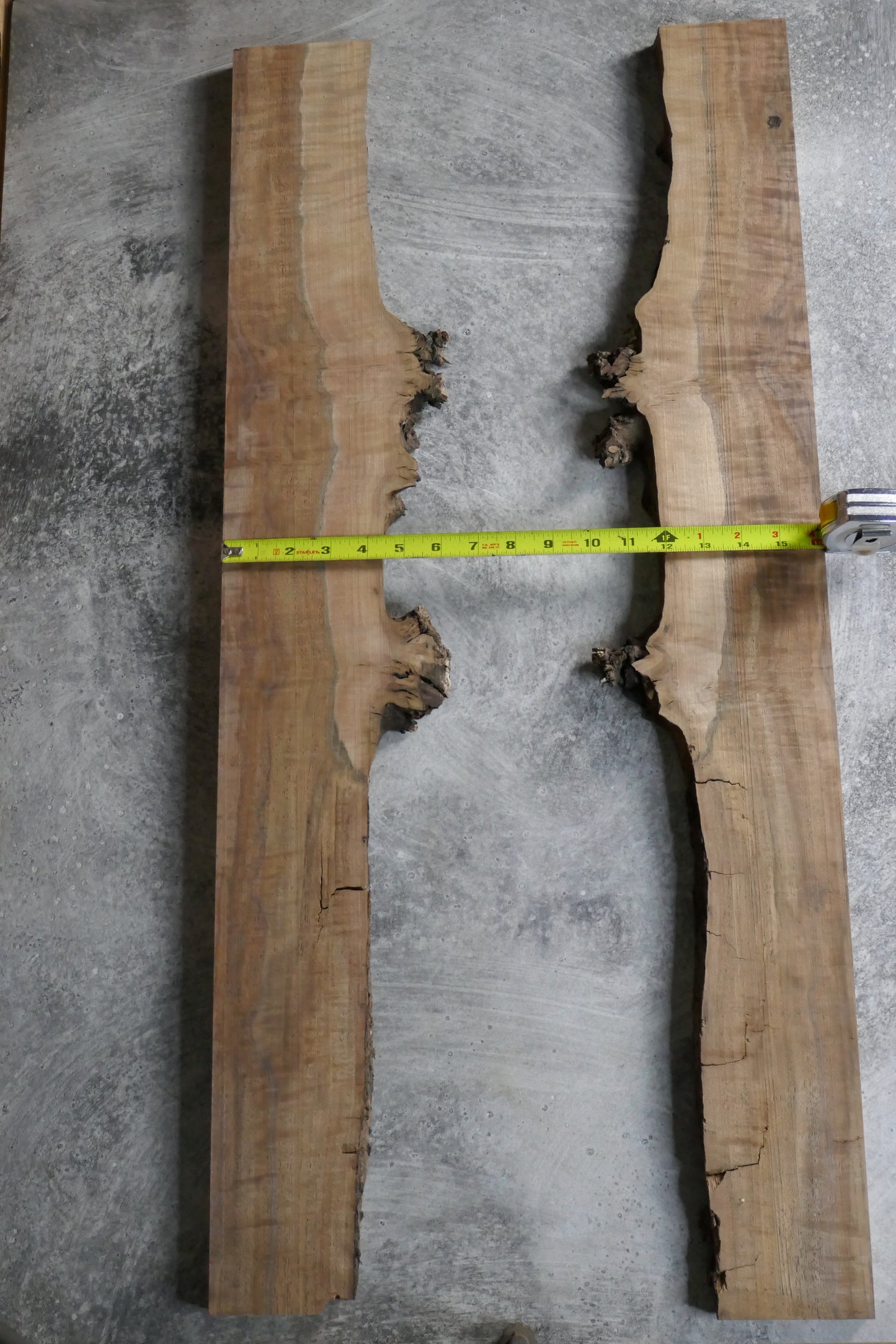 Curly claro walnut bookmatch slabs [WS-8]