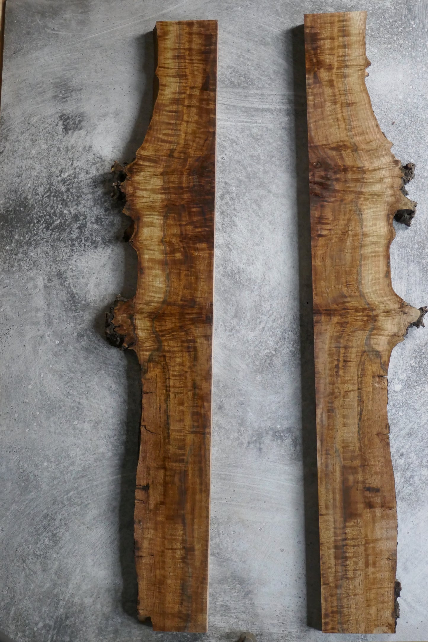 Curly claro walnut bookmatch slabs [WS-8]