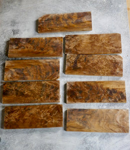 Set of 14 small claro walnut boards [WS-8]
