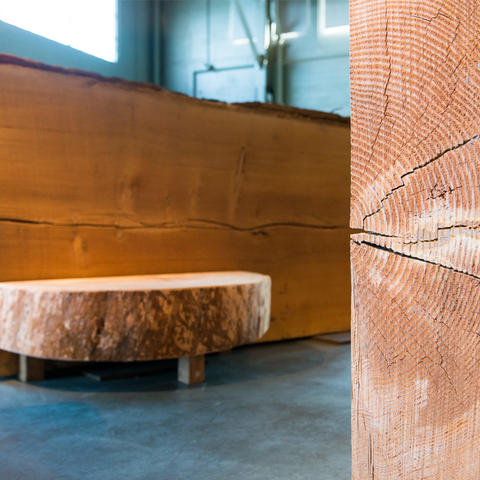 Old growth douglas fir slab FIR-019B salvaged from Exploratorium