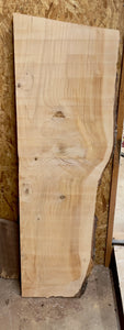 Ponderosa pine slab with one live edge 18" x 62" x 2"