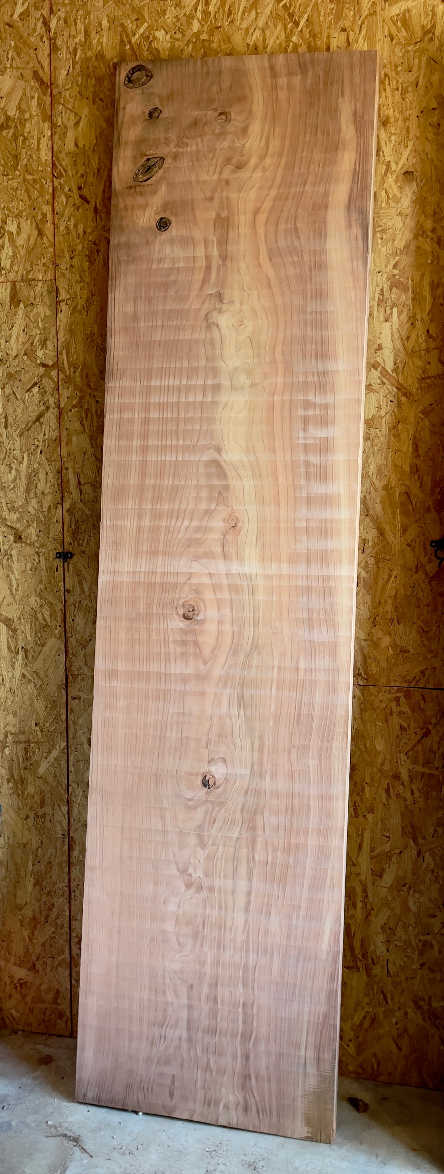 Redwood slab 30” x 117” x 2”