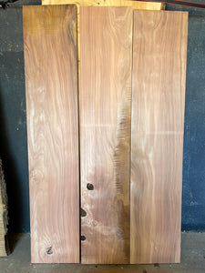 Three urban salvaged redwood boards